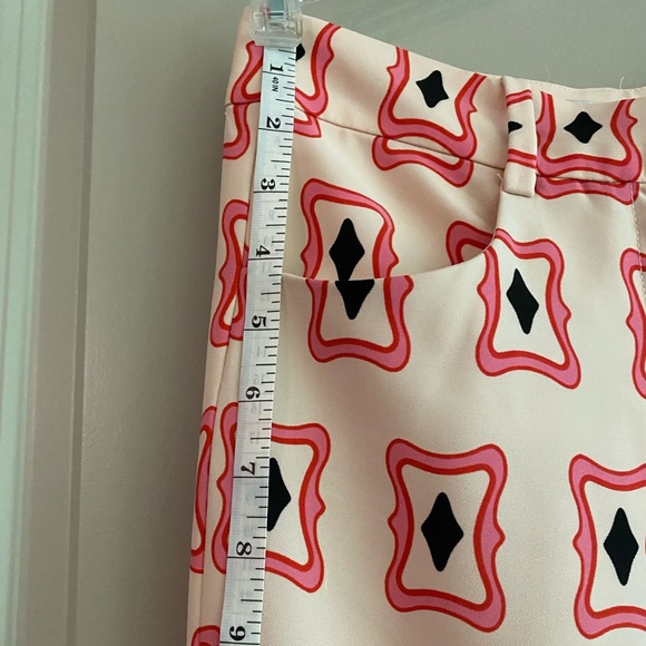 ZARA GEOMETRIC PRINTED PANTS - Picture 10 of 14